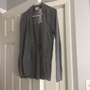 Cardigan with lace detail